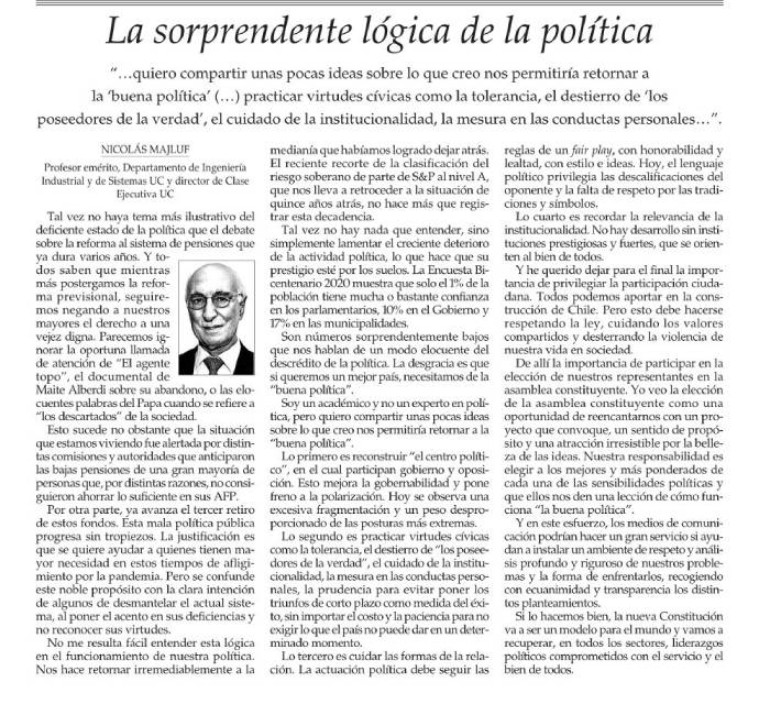 política, Nicolás Majluf