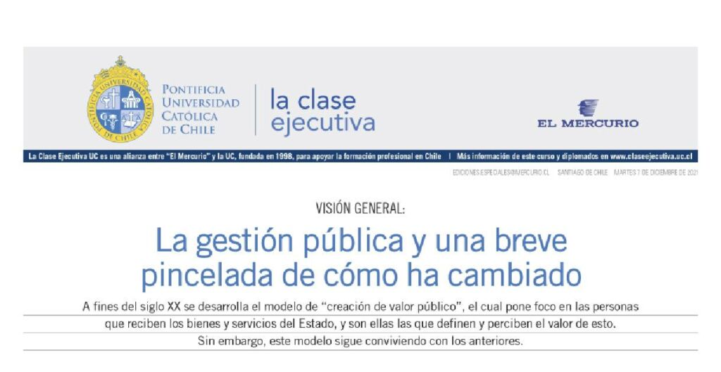 gestión pública, creación de valor público