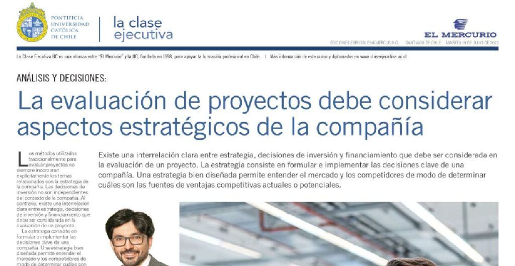 evaluación de proyectos, aspectos estratégicos